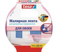 TESA Малярная лента для деликатных поверхностей Розовая 25м х 25мм (7 дн) Арт.56260 