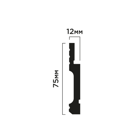 Плинтус B75V1L HIWOOD