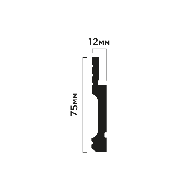 Плинтус B75V1L HIWOOD