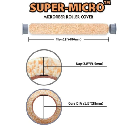 Малярный валик Rollingdog Super-Micro большой, 450 мм